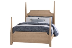 Tide & Timber - Full Pencil Poster Bed 4/6 - Clear Oak