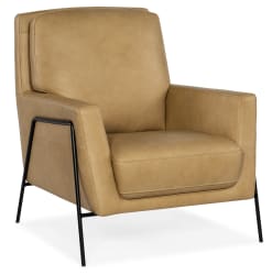 CC - Amette Metal Frame Club Chair - Light Brown