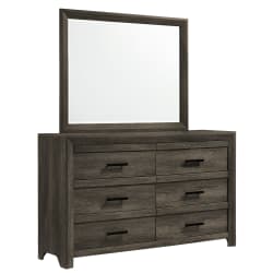Eleanor - Dresser & Mirror Set - Mocha Gray