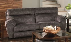 Sedona - Power Lay Flat Reclining Sofa With Power Adjustable Headrest - Smoke