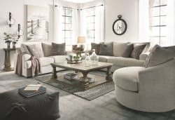 Soletren - Stone - 3 Pc. - Sofa, Loveseat, Swivel Accent Chair