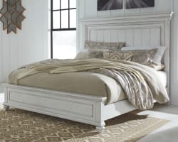 Kanwyn - Whitewash - King Panel Bed