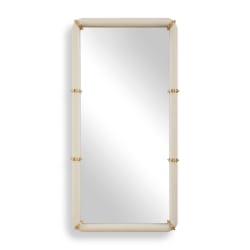 Cyprus - Leather Mirror - White