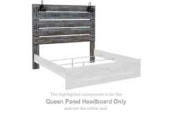 Baystorm - Gray - Queen Panel Headboard with Sconce Lights