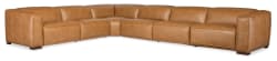 MS - Fresco 6 Seat Sectional 4-Power - Light Brown