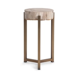Alliza - Round Medium Accent Table - Sepia Vein