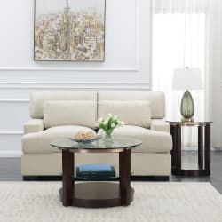 Elsa - 2 Piece Occasional Table Set, Coffee Table & End Table - Espresso