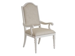 Villa Blanca - Corsica Upholstered Arm Chair - White / Beige