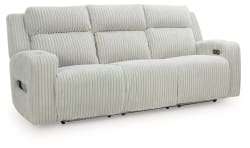 Forest Lake - Alloy - Power Reclining Sofa With Adj Headrest