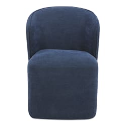 Larson - Rolling Dining Chair - Navy Blue
