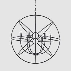 Derince - Iron Chandelier Small - Black