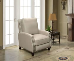 Melrose - Push Thru The Arm Recliner - Cream
