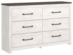 Gerridan - White / Gray - Six Drawer Dresser
