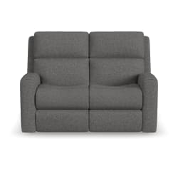 Score - Power Reclining Loveseat With Power Headrests & Lumbar - Dark Gray
