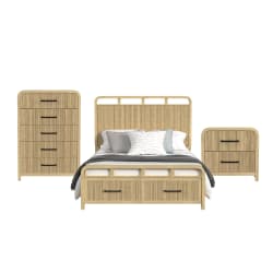 Ridgemont - Queen Storage 3 Piece Bedroom Set - Natural