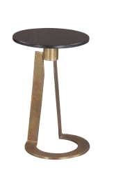 Leyton - Accent Table - Black Marble