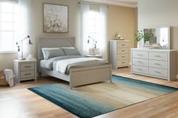 Cottenburg - Light Gray / White - 4 Pc. - Dresser, Mirror, Full Panel Bed