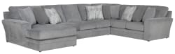 Glacier - 3 Piece Sectional With LSF Chaise, Comfort Coil Seating And 9 Included Accent Pillows - Shark