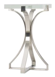 Home Accent - Bubble Glass Accent Table - Pearl Silver