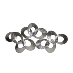 Looped Metal - Large Wall Decor - Silver