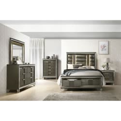 Twenty Nine - King Storage 3 Piece Bedroom Set - Dark Brown