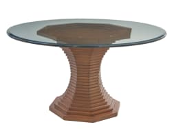La Costa - 72" Cabrillo Glass Top Dining Table - Dark Brown / Gray