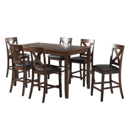 Alex - 7 Piece Counter Dining Set - Espresso