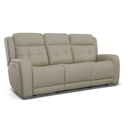 Grant - Power Reclining Sofa With Power Headrests - Ivory