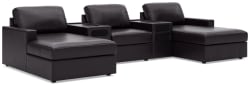 Modmax II - 5-Piece Double Chaise Sectional With 2 Audio Consoles - Black