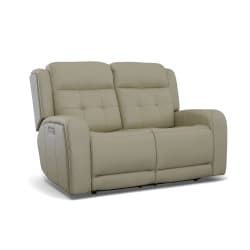 Grant - Power Reclining Loveseat With Power Headrests - Ivory