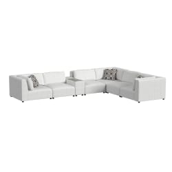 Zandara - 7 Piece Modular Set Sectional With Pillows - Beige
