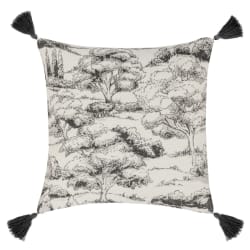 Stonework - 22" x 22" Pillow - Charcoal