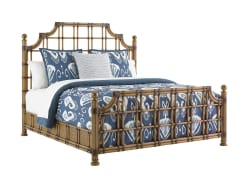 Twin Palms - St. Kitts Rattan Bed 6/6 King - Light Brown
