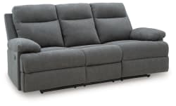 Side-Swipe - Charcoal - Reclining Sofa With Drop Down Table