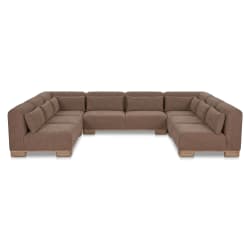 June - U Shaped Modular Sectional - Dark Brown