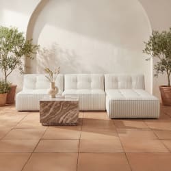 Sunseeker - Outdoor Chaise Stripe - Brown