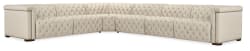 MS - Savion Deux 6 Seat Sectional With Four Power Recliners And Seven Power Headrests - Beige