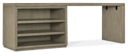 Linville Falls - 84" Desk With Open Desk Cabinet - Gray