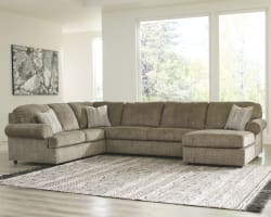 Hoylake - Chocolate - Right Arm Facing Chaise 3 Pc Sectional