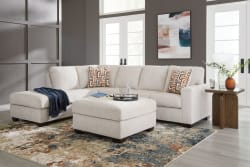 Aviemore - Stone - 3 Pc. - 2-Piece Sectional With Laf Corner Chaise, Ottoman