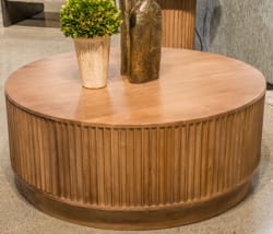 Towner Grove - Round Cocktail Table - Natural Brown