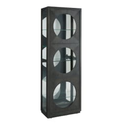 Pulaski Accents - Side Entry Curio Cabinet - Dark Wood