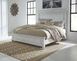 Kanwyn - Whitewash - Queen Panel Bed