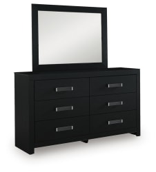 Maeling - Dresser And Mirror - Black