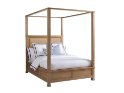 Newport - Shorecliff Canopy Bed 5/0 Queen - Light Brown