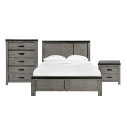 Wade - Queen Panel 3 Piece Bedroom Set - Black Finish