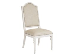 Villa Blanca - Corsica Upholstered Side Chair - White / Beige