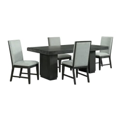 Donovan - 5 Piece Standard Height Dining Set (Table And Four Side Chairs) - Gray