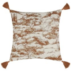 Stonework - 22" x 22" Pillow - Clay