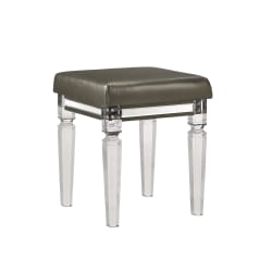 Twenty Nine - 16.14" Vanity Stool With Acrylic Leg - White